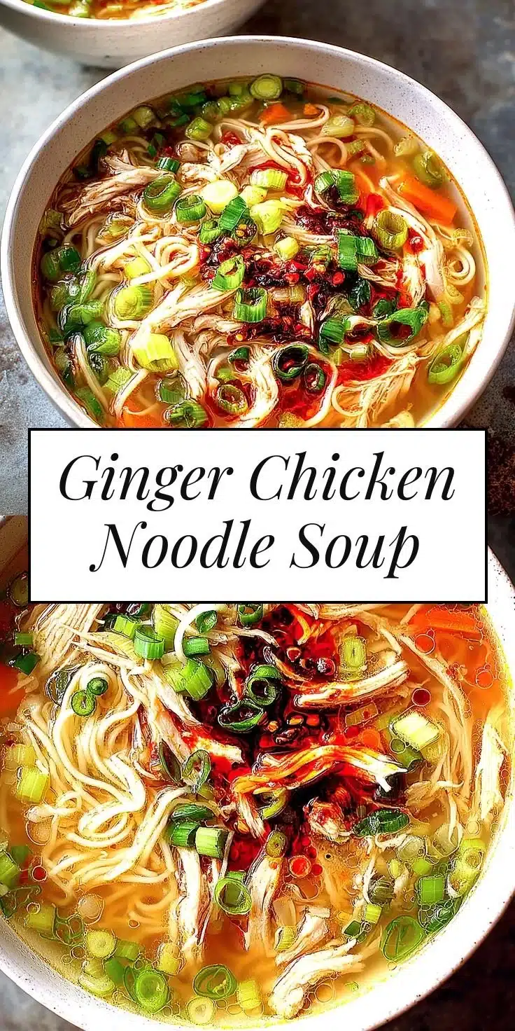 Classic Ginger Garlic Chicken Noodle Soup 2 Classic Ginger Garlic Chicken Noodle Soup